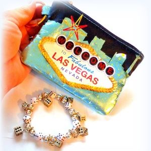 Cute Vegas Purse with Stretchy Dice Bracelet